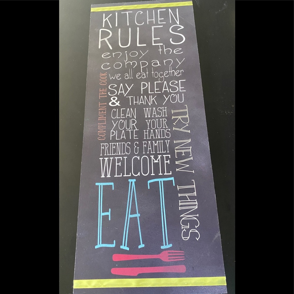 Kitchen Rules Sign - Picture 2 of 3